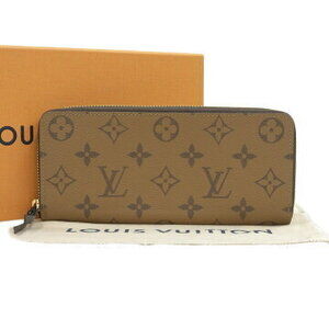 Louis Vuitton Monogram Reverse Clemence Portefeuille Wallet round zip bag